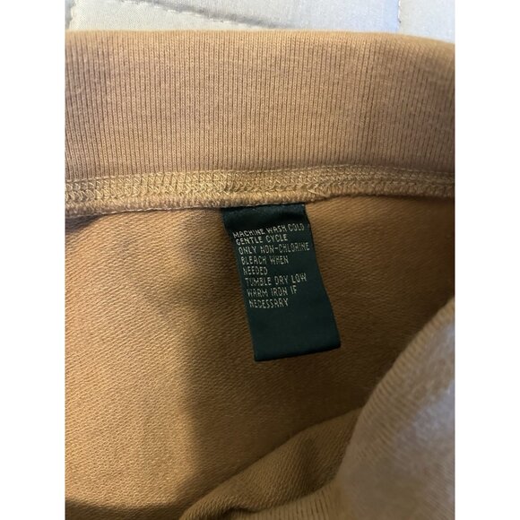 Lauren Ralph Lauren Large Sweatpants Women’s Beige Tan Drawstring Lounge - Picture 8 of 11